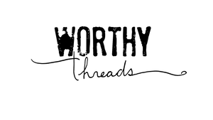 Logo of Worthy Threads:  a unique toddler clothing brand featuring vintage designs with funky fabrics and comfy loungewear.