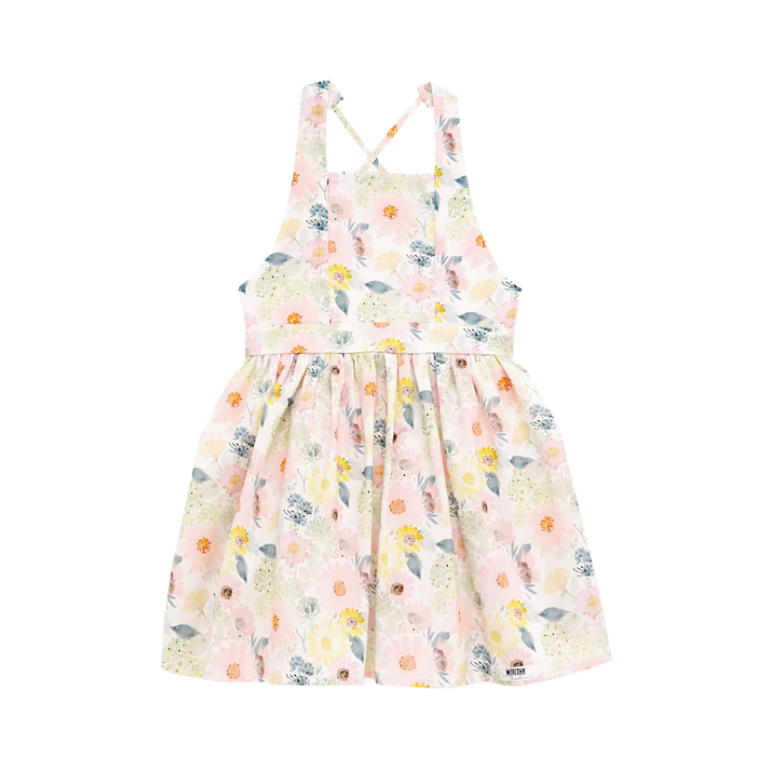 Girls it back dress in floral print